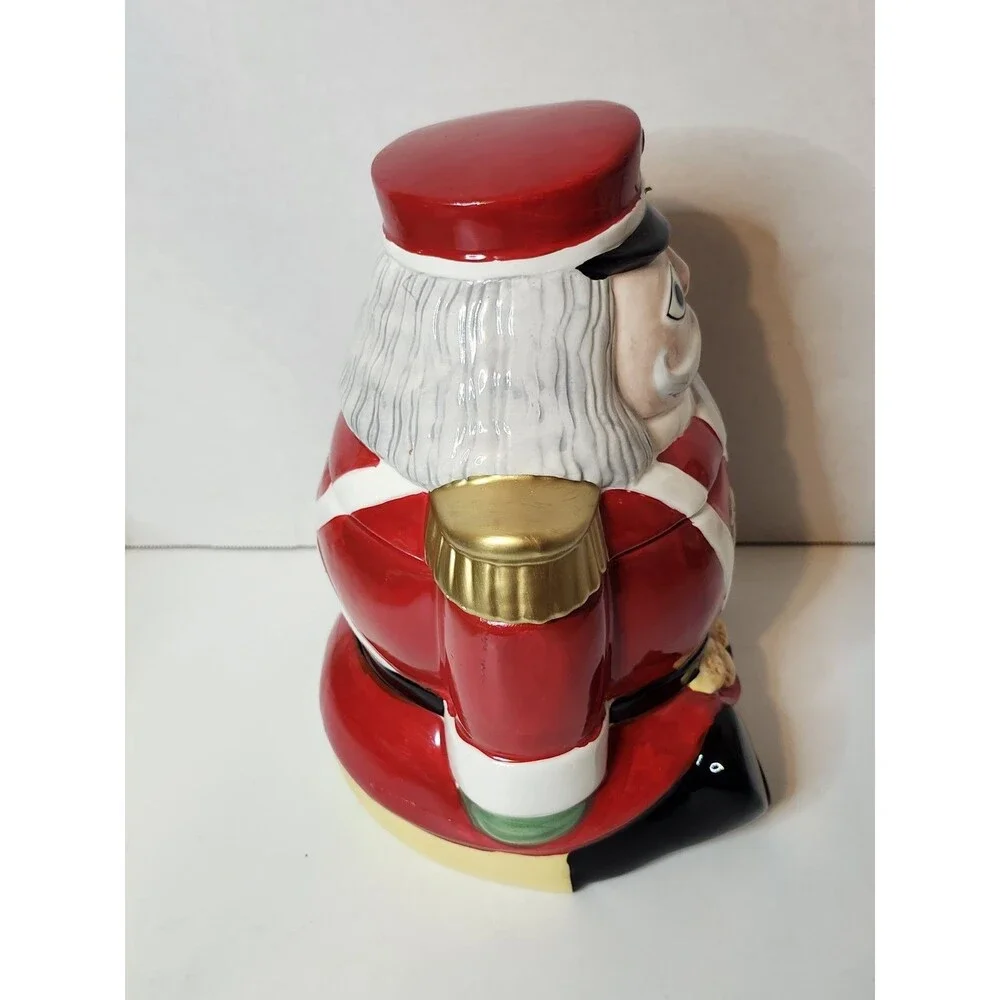 Gibson Housewares Nutcracker Cookie Jar Christmas Holiday Kitchen Decor 10.75